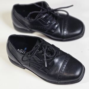 Stafford Black Kids Dress Shoes